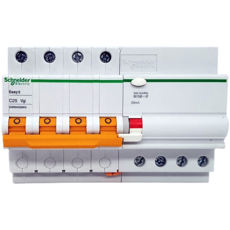 施耐德EA9RN漏电断路器 EASY9 C25空开 2P 3P 4P 16A 25A 32A 63A
